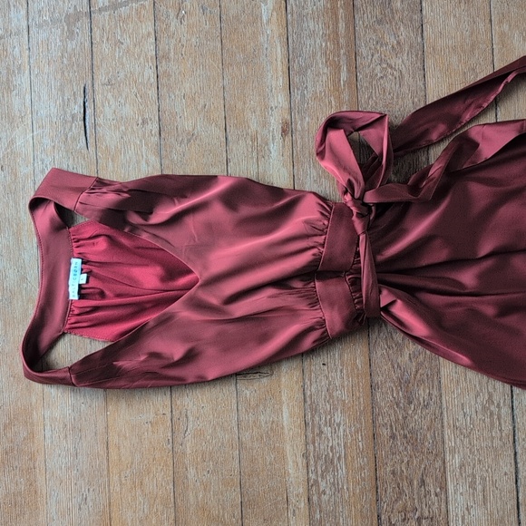 Copper satin dress - Picture 2 of 3